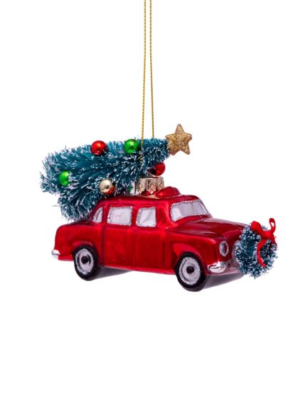 Bil med juletræ ornament fra Vondels