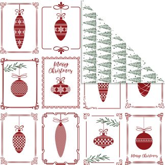 Designpapir - Julekugler Og Juletræer - 30